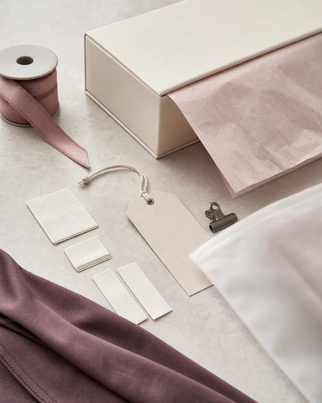 Brand packaging and hangtag components