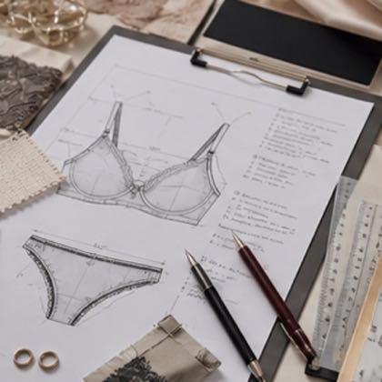 Measurement and construction notes for private label lingerie tech pack