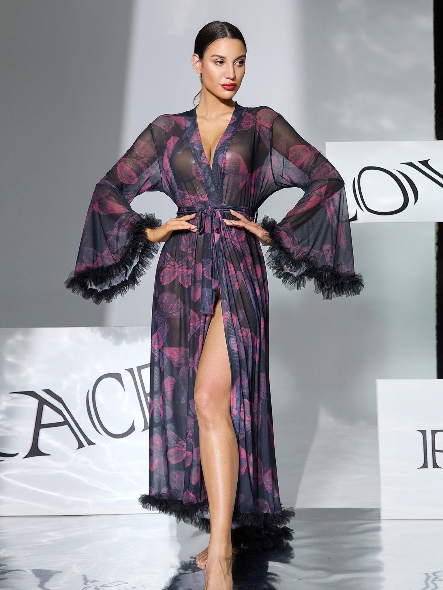 Sheer Floral Robe — Primary view